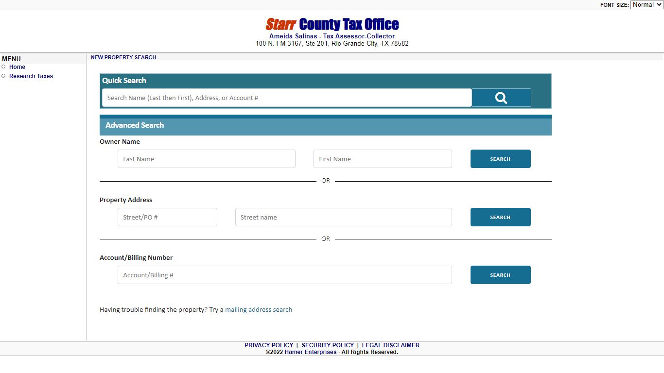 Starr County Tax Office - Search